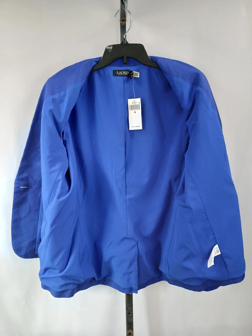 Lauren Ralph Lauren Women's Linen Blend Twill Blazer Blue Size 16 NWT - Picture 16 of 16